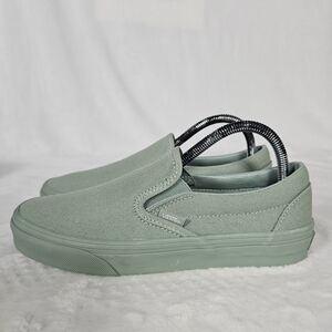 Vans Classic Women's Size 8 Men's Size 6.5 Sage Green Slip On Mono Shoes Unisex